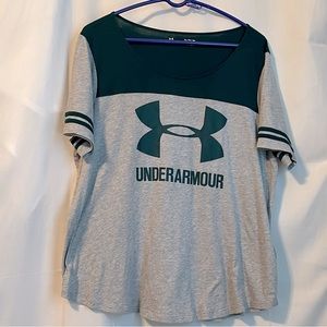 Women’s Under Armour T-Shirt. Gray & Green